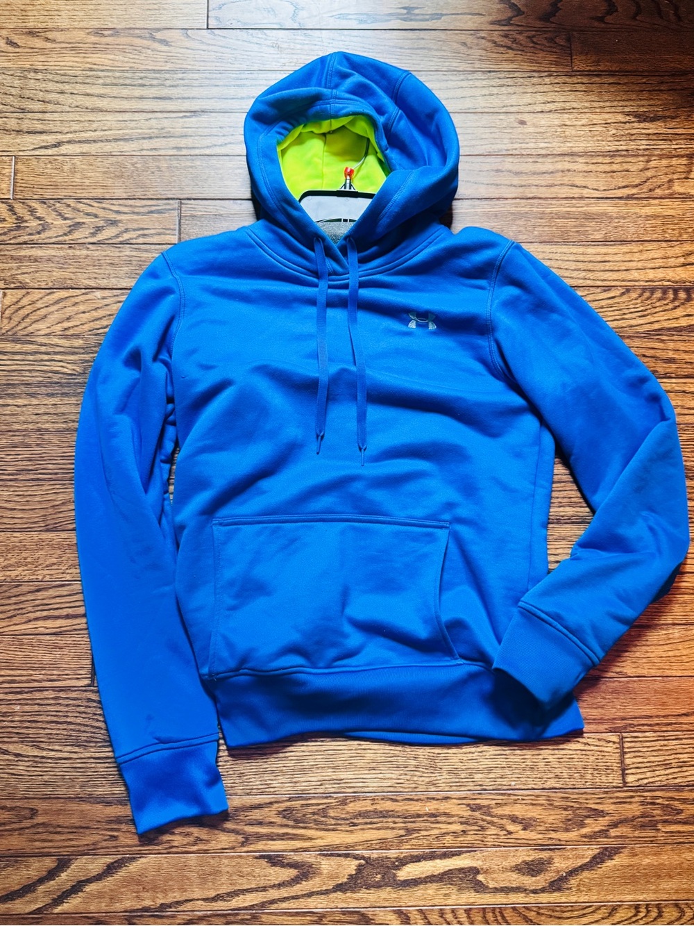 Under Armour Blue Hoodie with Lime Interior